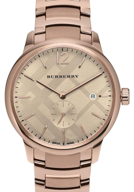 burberry watch women's rose gold