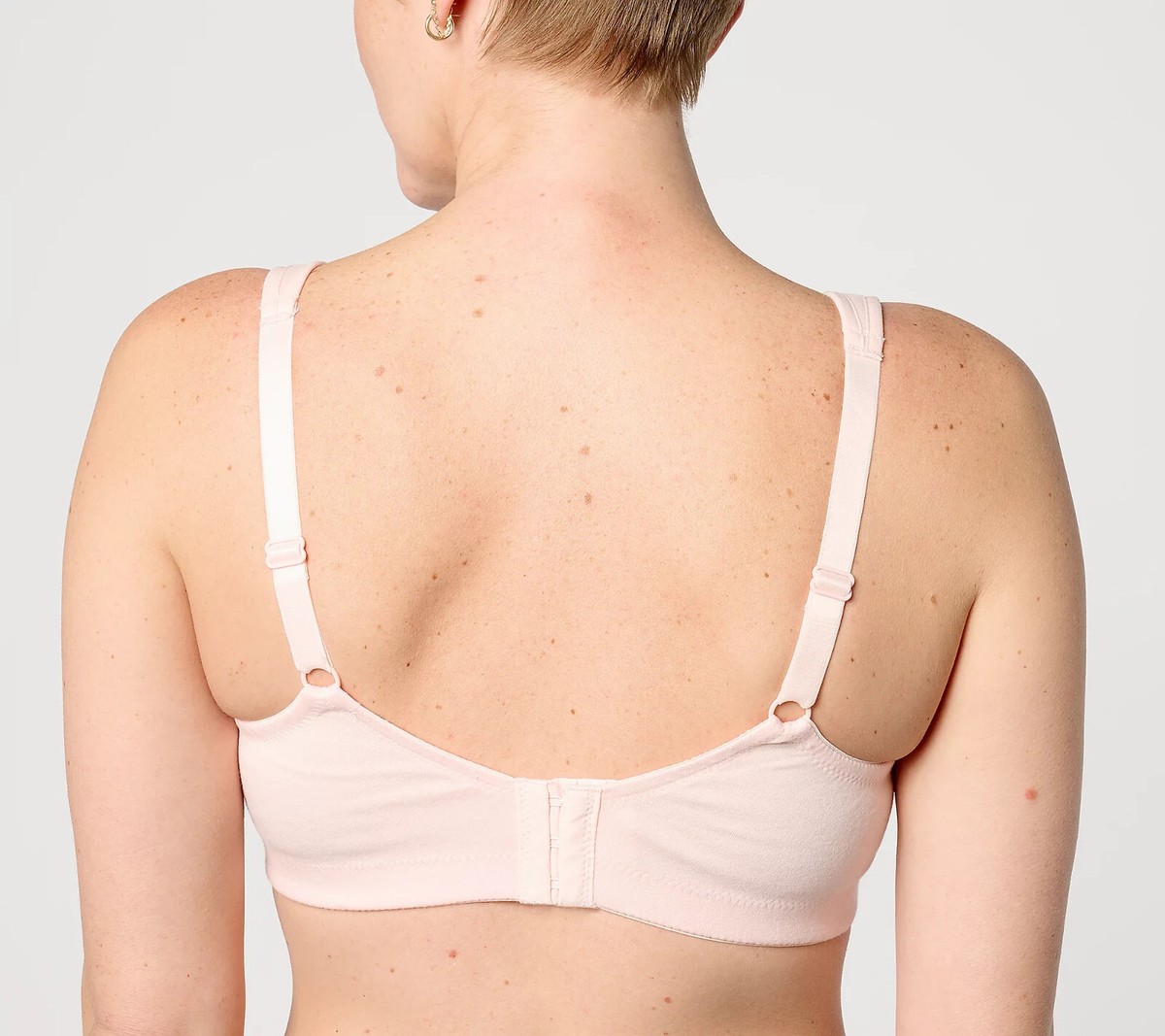Breezies~Soft Cup Cotton Comfort Wirefree Bra~44D~Black~A633203~No