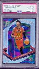 2019-20 Spectra - Rookies Marble #103 Cam Reddish (RC) 4/5 POP 1 PSA 10