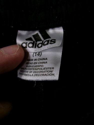 Adidas Tack Suit Youth Large Black Full Zip Jacket Sweatpants Running Jogging - Picture 18 of 22