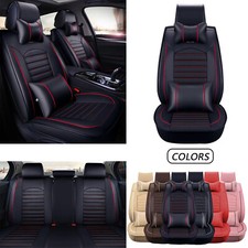With Pillows Pu Leather Car Seat Covers 5 Seat Interior Cushion Cover For Honda