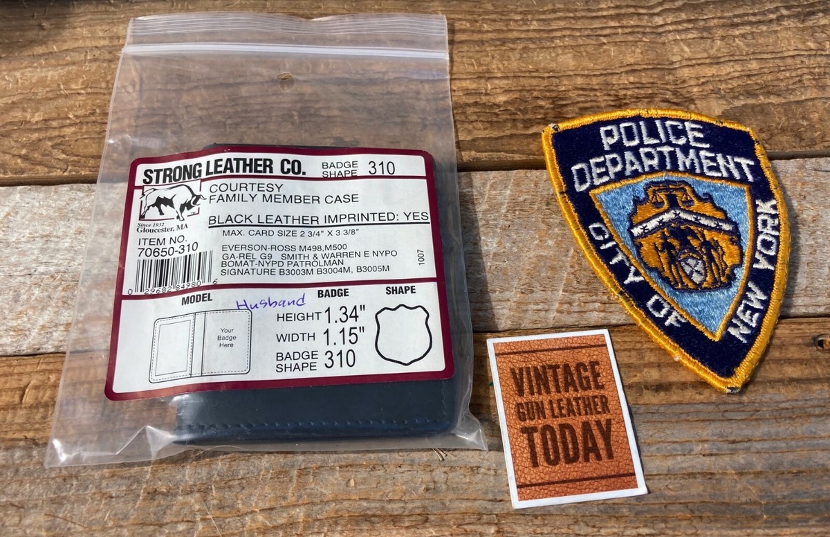 Vintage Strong Leather #310 Shield Badge ID Wallet For NYPD
