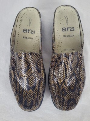 ARA Mokassin  Echt Leder Slip on Sz 5 loafers German Leather Python