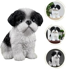 Shih Tzu Puppy Cute Dog Resin Figurine Adornment Adorable Dog Decorations