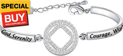 Narcotics Anonymous Bracelet NA Sobriety Gift Serenity Prayer Bracelet Narcotics