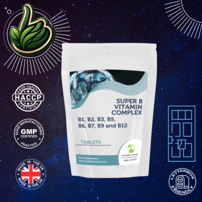 B Vitamine Super Komplex 90 Tabletten B1 B2 B3 B5 B6 B7 B9 B12