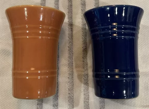 2 Vintage Pacific Hostessware 411 Tumblers 4.25" Tall