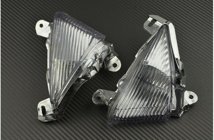 Clignotants avant LED clairs pour moto Kawasaki Z1000 modèles 2007 à 2009 ZRT00B
