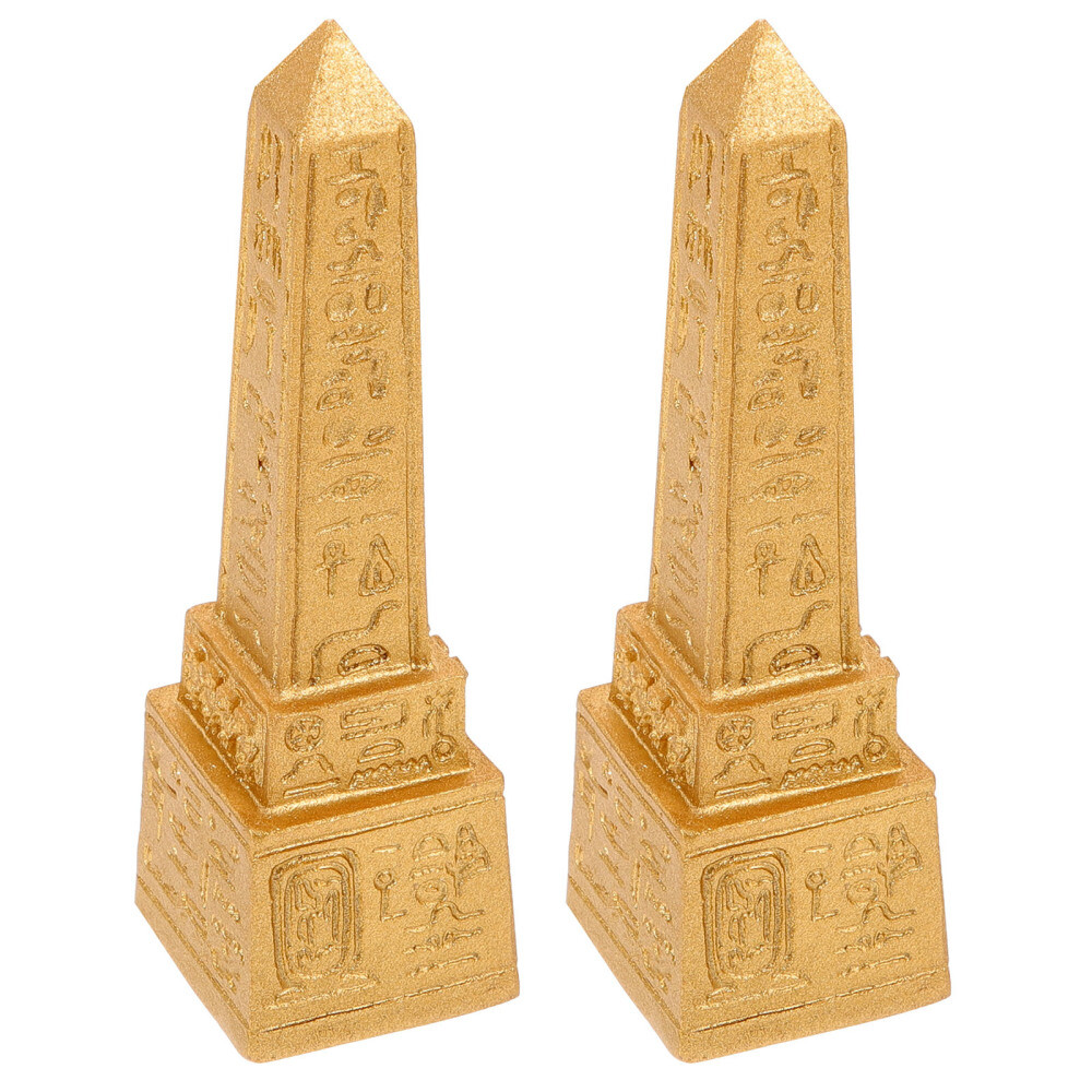 2 Pcs Simulation Obelisk Ancient Egypt Landmarks Sand Table