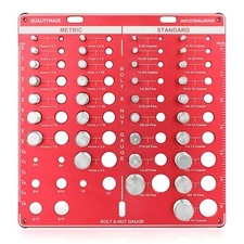 42 Nut and Bolt Thread Checker, Bolt Size and Thread Gauge, 19 Standard & 15 Met
