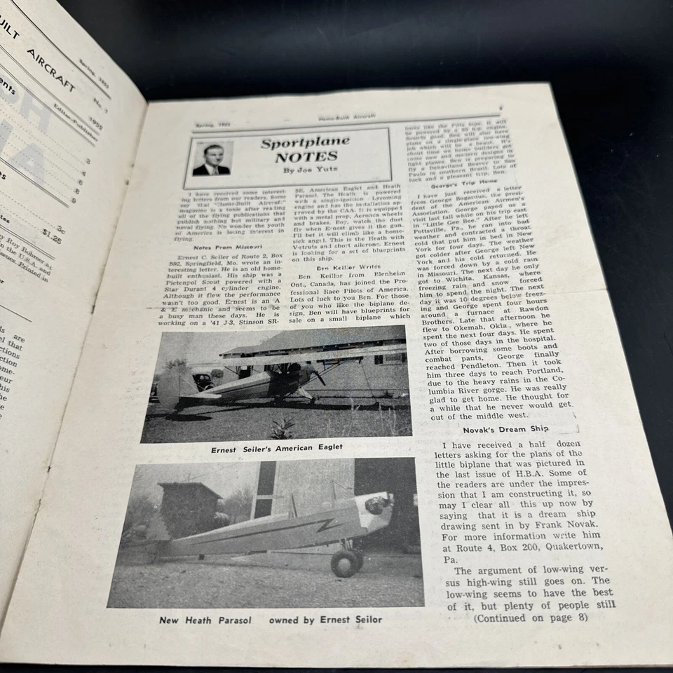 Home-Built Aircraft The Magazine Of Sport Flying Spring 1952 Foto 2 de 4
