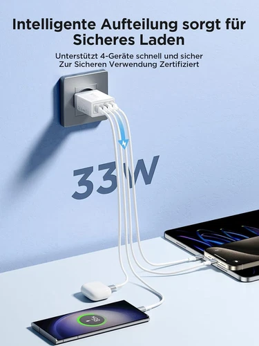 2 szt. Szybka ładowarka USB 3.0 Wielokrotny 4-krotny zasilacz Adapter Komórka Tablet - Zdjęcie 10 z 12