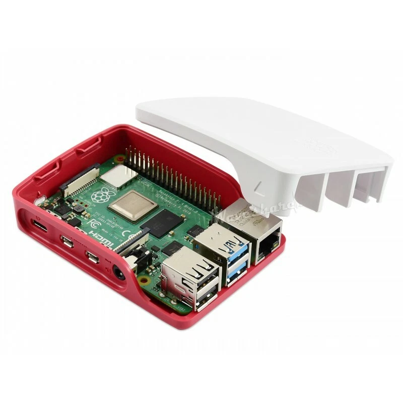 Red/White Official Raspberry Pi Case for Raspberry Pi 4 Model B - Image 3 of 3