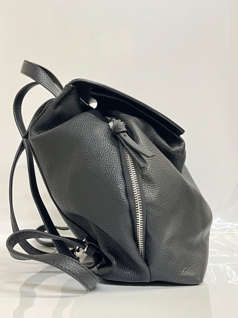 Ladies FIORELLI Black Leather Backpack Plain Bag CG N42 eBay