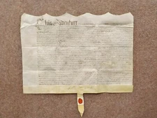 1690 Litlington Steeple Morden Cambridgeshire Vellum Deed Document Indenture