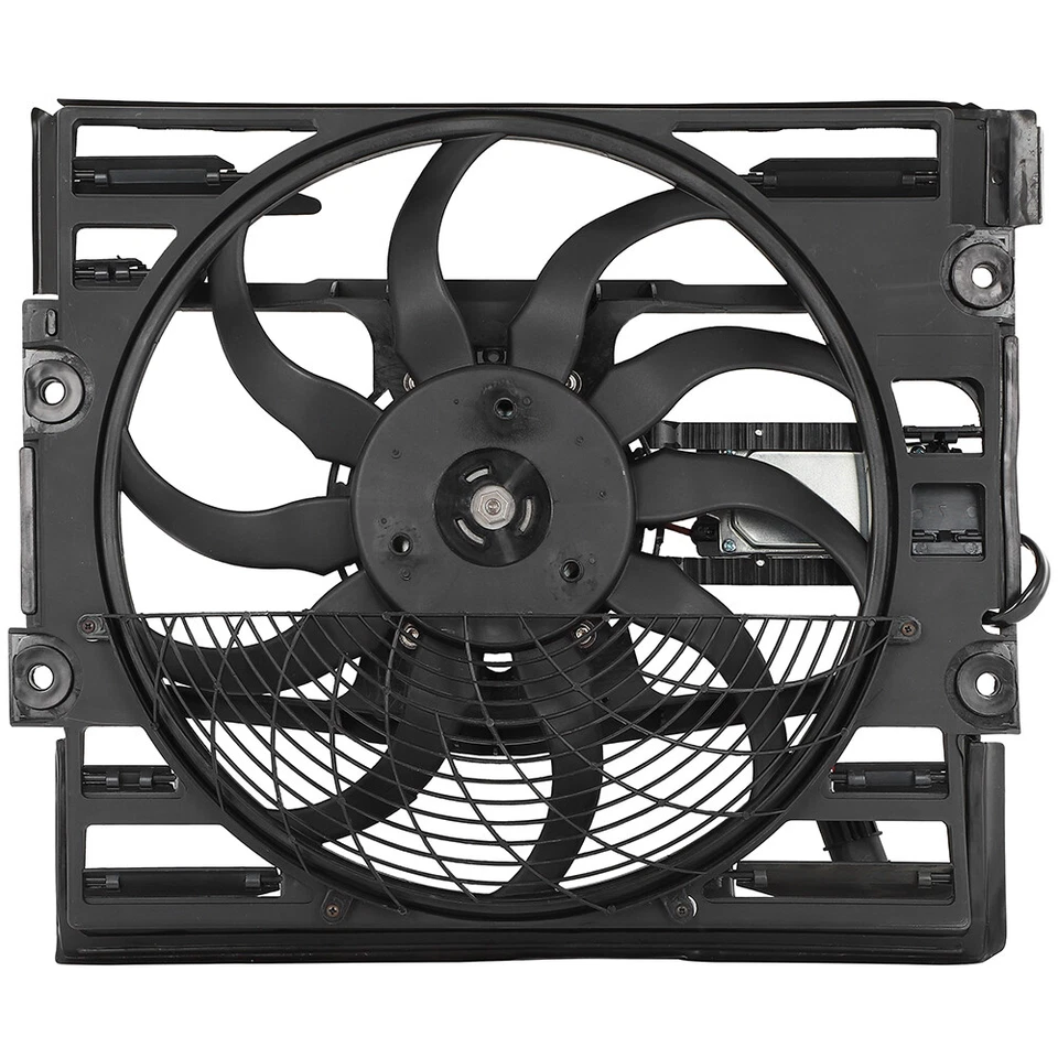 A/C Condenser Cooling Fan For 1999-2001 BMW 740I 740IL 750IL w/ Control Module - Image 2 of 4