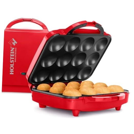 Red Non-Stick Full-Size Cupcake Maker bakes 12 delicious cupcakes-image