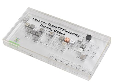 Periodic Table Elements Density Cubes Case, Slide Cover, Elements Cubes  Case