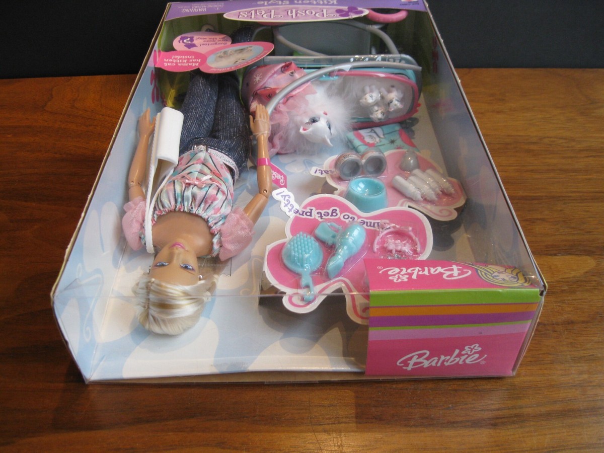 2003 Barbie Posh Pets Kitten Style Doll Set Mattel B5748 nib 2003 Barbie Posh Pets Kitten Style Doll Set Mattel B5748 nib