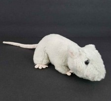 Mouse 8" Plush Realistic Rat Gray Pink Feet Tail Stuffed Animal Toy