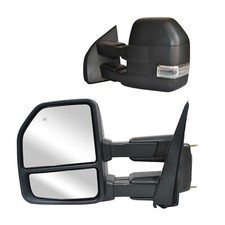Power Towing Mirrors For 2015-2020 Ford F150 Heated Turn Signal Left Right Black