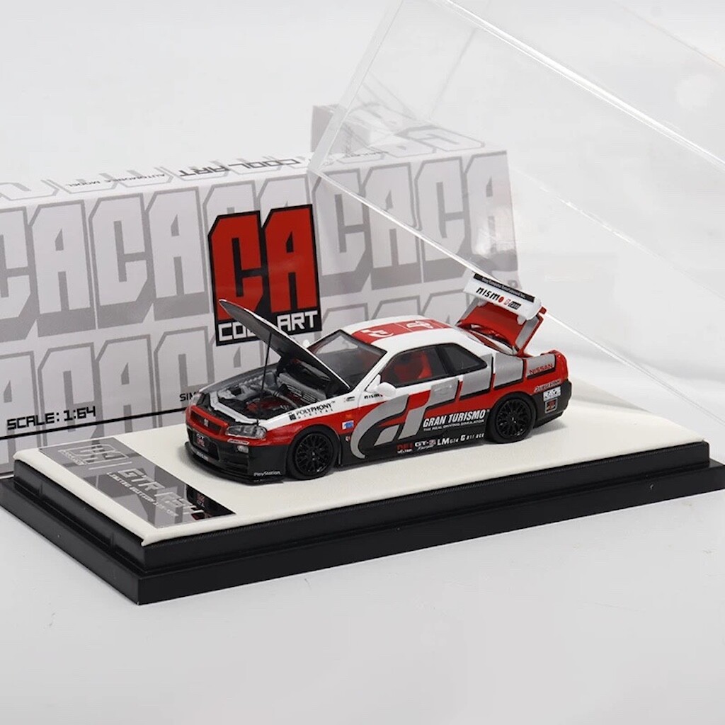 CoolArt 1:64 JDM Skyline GTR R34 GT Racing Sport Model Diecast