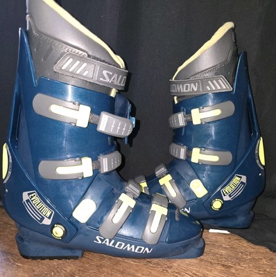 Solomon Evolution green blue gray ski boots 340/27 men 9 women 10 snow sport