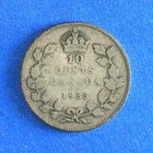 1933 Canada 10 cent coin - Canadian dime 80% silver -George V