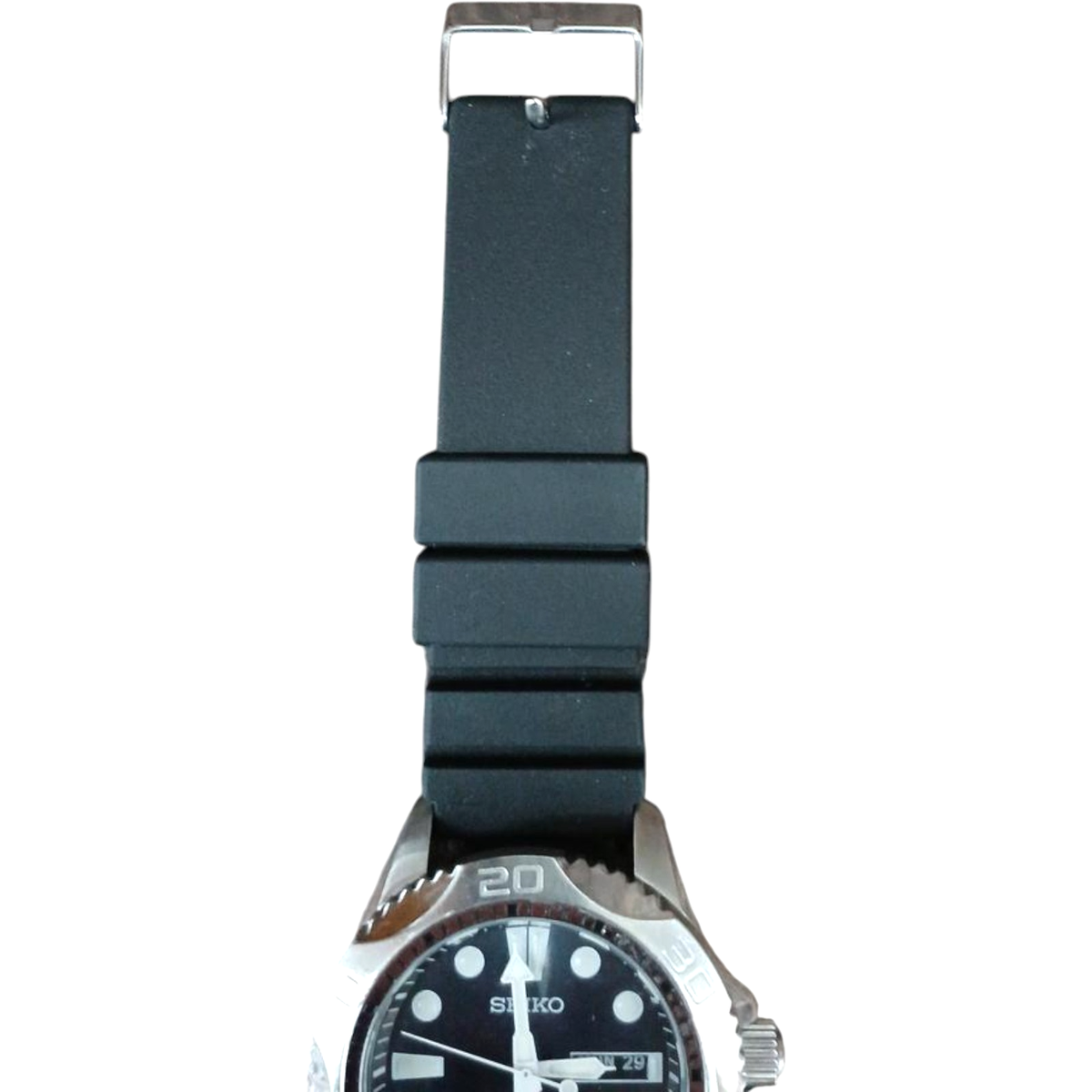 SEIKO Divers 200m V158-0AE0 Solar Stainless Steel Rubber Strap