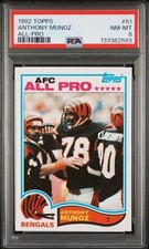 1982 Topps Anthony Munoz #51 PSA 8 NM/MT HOF Rookie Card RC. rookie card picture
