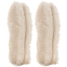 2 Pair Real Pure Sheepskin Luxury Insoles Sheepskin Lambswool Blended Shoe I...