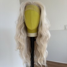 Soft HD Lace Front Wig Bleach Blonde Long Wavy Heat Resistant Hair