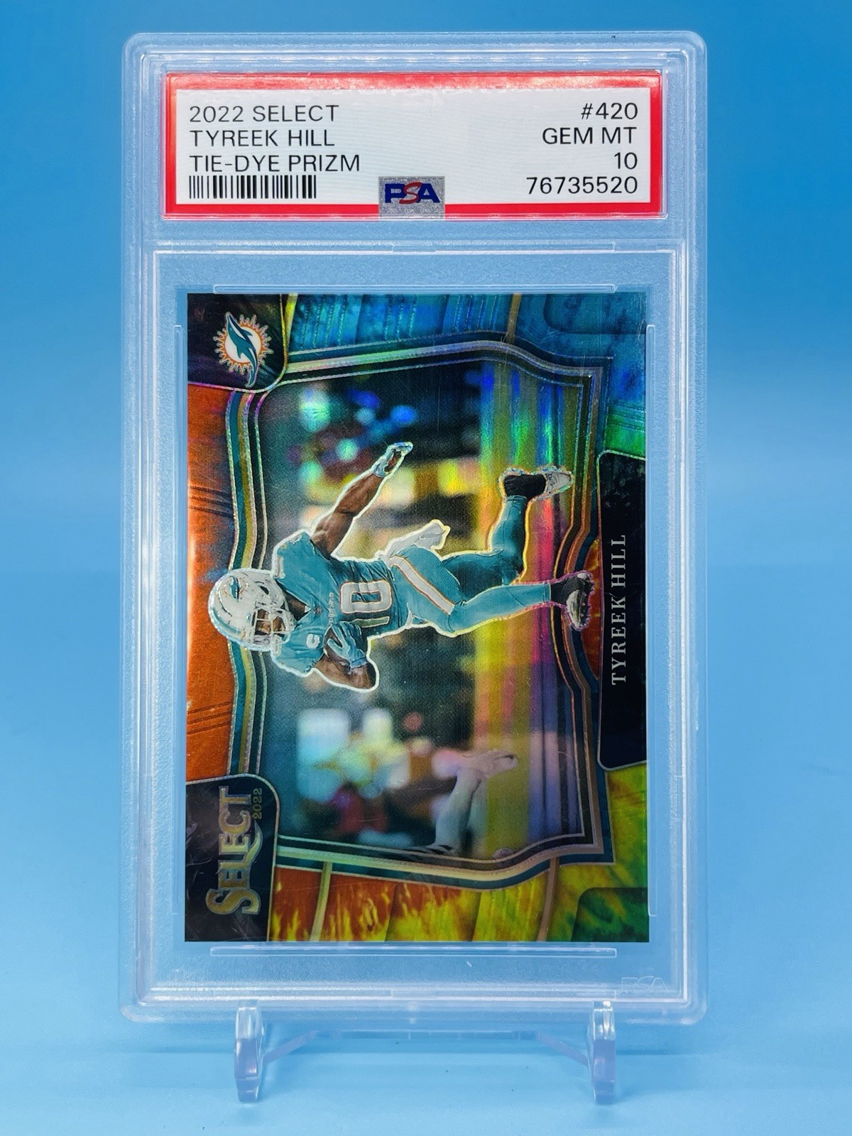 2022 Select ~ TYREEK HILL ~ TIE-DYE Prizm #'d /25 ~ PSA 10 GEM MINT ~ POP 4! 🔥