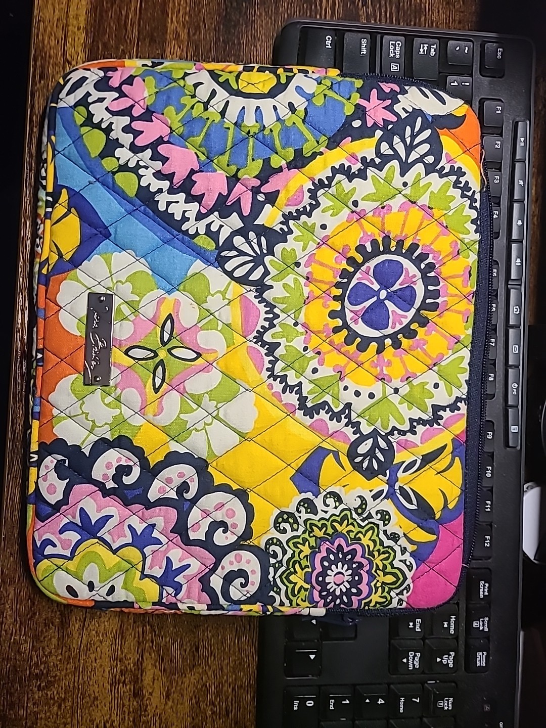 Vera Bradley Tablet/Book Cover Zip Case 10.5" X 8.5" Multi Color