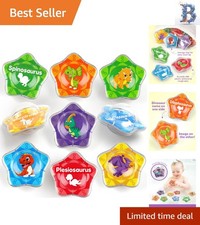 Colorful Dinosaur Bath Toy Set - 12PCS Educational Floating Toys for Toddlers