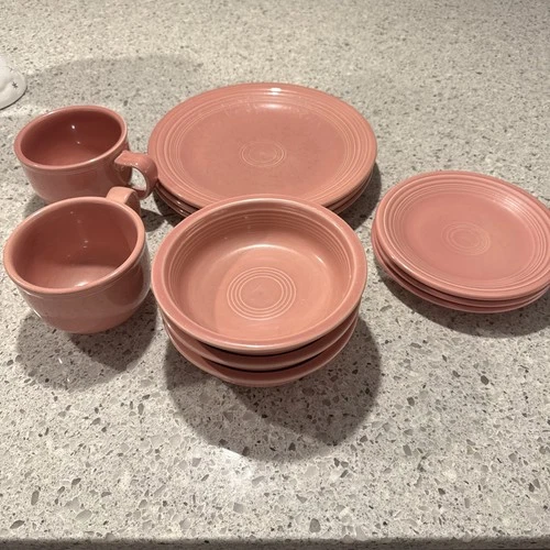 Fiestaware 2-three Place Settings. Pink