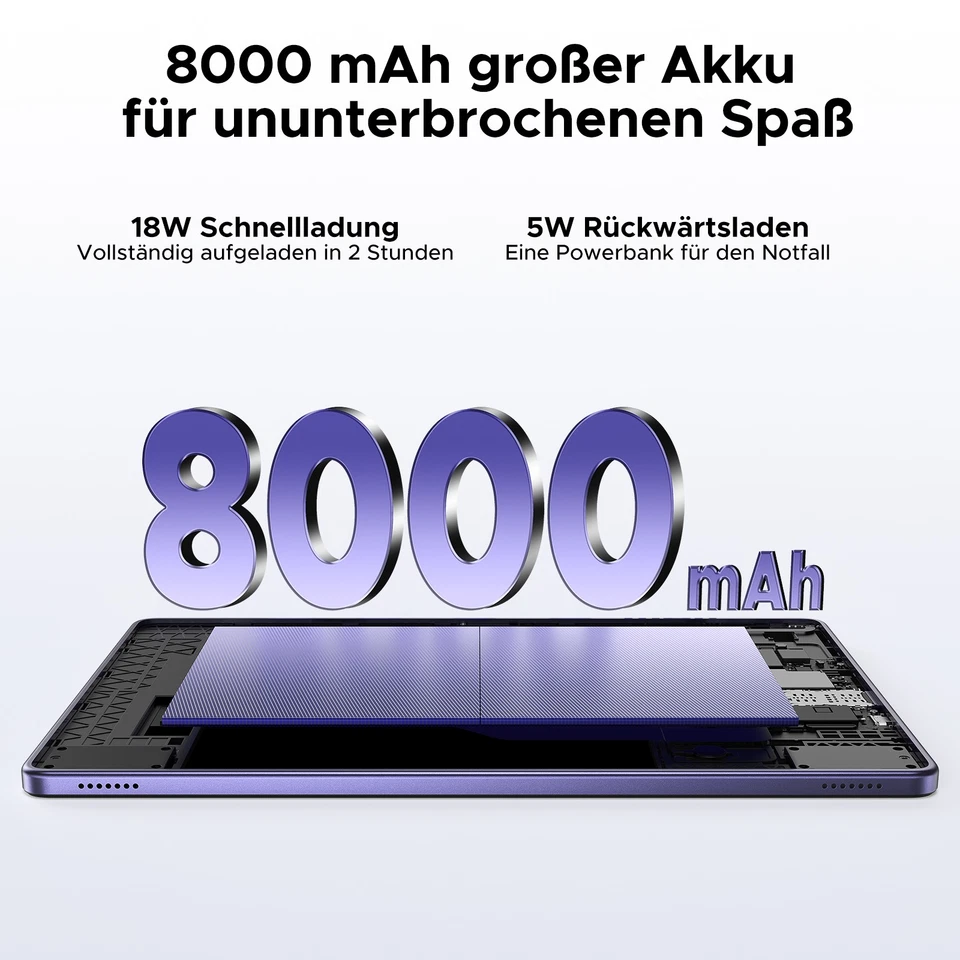 DOOGEE TabG6+ Android 16 Tablet 11 Zoll 32GB+256GB 8000mAh Gemini AI Widevine L1 - Bild 4 von 4