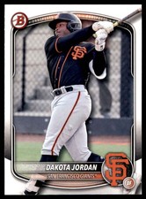 2025 Bowman Draft #BD-139 Dakota Jordan San Francisco Giants