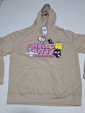 Adult Unisex Hello Kitty  Friends Pullover Hoodie Sweater Large Sanrio 2024 NWT