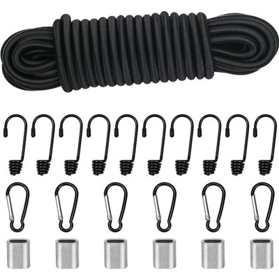 Gummiseil,Gummi-Expander,Planenseil,Kordel,Schwarz,8mm,10m,DIY Zubehör,Expand...