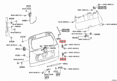 Genuine Prado 120 Series TRJ LJ KDJ GRJ Upper Lower Rear Door Tailgate Hinge x2 - Picture 17 of 18