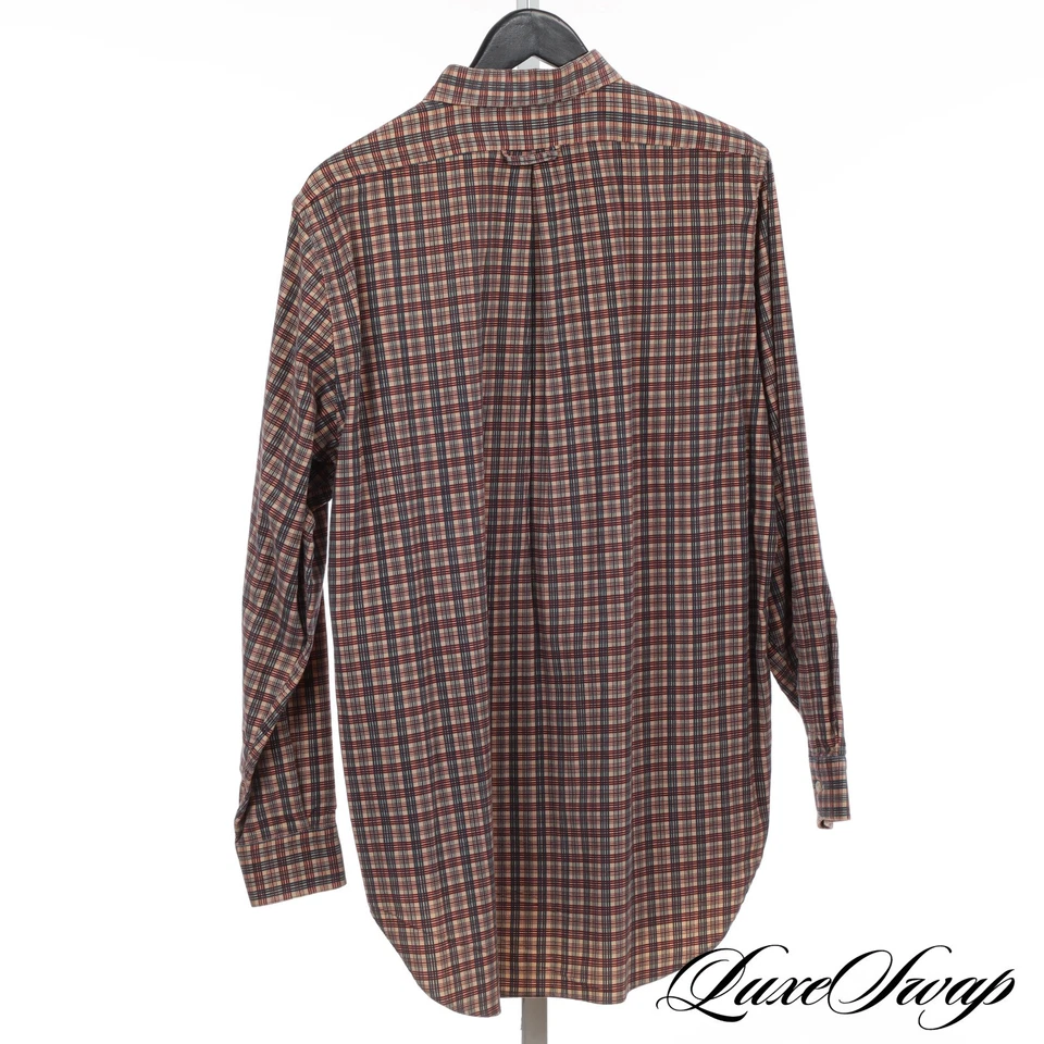 Camisa Vestimenta Hecha en Italia Azul Mantequilla Óxido Multi Cuadros Pana Otoño 16 Sin Reserva Foto 2 de 4