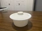 Vintage Pyrex #75 Milk Glass White Sugar, Butter Bowl With Original Lid