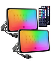 LED Flood Light Outdoor 500W Equiv, 50W RGBW Color Changing Outdoor Floodligh...