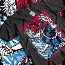 Image of My Hero Academia Todoroki T-Shirt Anime Manga Graphic Tee Unisex Japan Gift