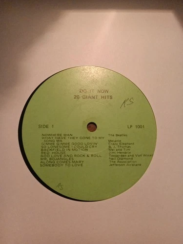 Do It Now: 20 Giant Hits Vinyl LP 1970 Beatles, Janis, Jimi, Jefferson, Airplane