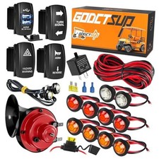 UTV Turn Signal Kit with Horn, ATV SXS Blinker Kit with Brighter LED