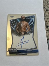 2026 Topps Chrome WWE Montez Ford On Card Auto #BBA-MON Smackdown Blue Brand