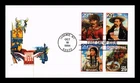 DR JIM STAMPS US COVER LEGENDS OF THE WEST FDC SETENANT HOUSE OF FARNAM CACHET