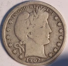 1902 O Barber Half Dollar, Nicely Circulated, Choice VG, Nice Date, Sharp Coin!